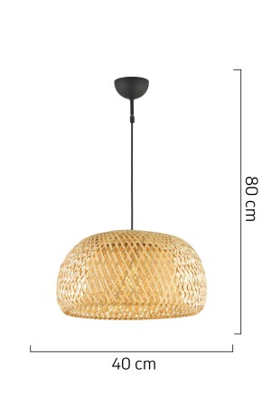 Briella Einzel-Rattan-Wohnzimmer-Kronleuchter im modernen Design - 6