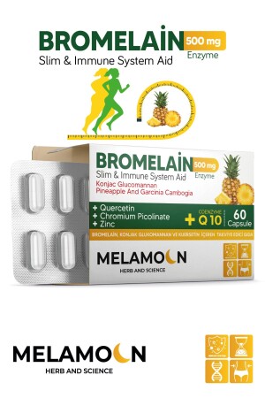 Bromelain 500 mg und Konjac Glucomannan250 mg-Coenzym Q10-Chrompicolinat 60 Kapseln - 2