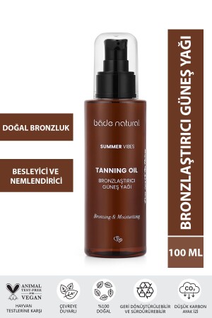 Bronzlaştırıcı Ve Nemlendirici Güneş Yağı %100 Doğal 100 ml BN-012 - 2