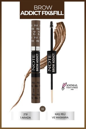 Brow Addict Fix&Fill 02 – Augenbrauenschatten und Mascara 2 in 1 - 3