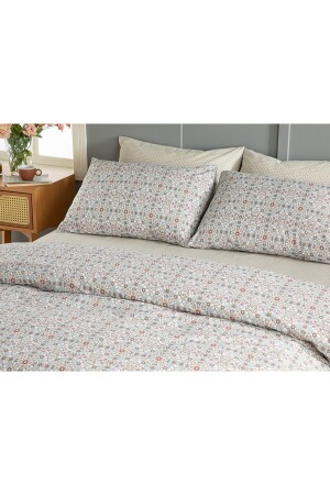 Bügelleichtes Sonnenblumen-Bettbezug-Set für Einzelbett, 160 x 220 cm, Rosa – Senf TYC00613683892 - 4