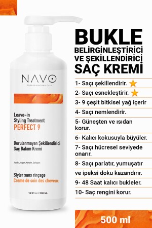 Bukle Belirginleştirici Ve Şekillendirici Saç Bakım Kremi Perfect Shape 9 - 500ml Curly Girl Method - 3