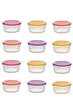 Bunte Frühstücks-Snackschüsseln im 12er-Set (Glas mit Logo) - 3