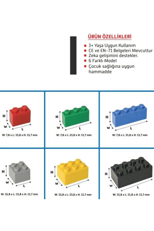 Bunte Minilego 230 Teile 2 Teile Grüner Hintergrund 2 Teile Figur 234ZeF - 8