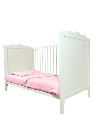 Bürümcük Musselin-Baby-Bettwäsche-Set, Bio-Baby-Schlafset, Bettbezug für Kinderbett, Baumwolle, Baby-Bettbezug-Set jmk162 - 5