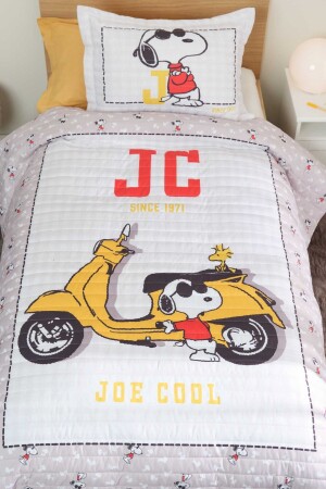 By Karaca Home Joe Cool Bej Tek Kişilik Yatak Örtüsü - 2