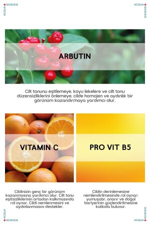 C Vitamini Aydınlatıcı Cilt Tonu Eşitleyici Leke Karşıtı Serum 30ml (ARBUTİN ASCORBİC) - 6