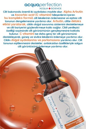 C Vitamini Aydınlatıcı Cilt Tonu Eşitleyici Leke Karşıtı Serum 30ml (ARBUTİN ASCORBİC) - 8