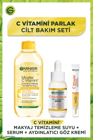 C Vitamini Parlak Aydınlatıcı Göz Kremi 15ml - Süper Aydınlatıcı Serum 30ml - Makyaj Temizleme Suyu PKTCVTMNCLTBKMST - 4