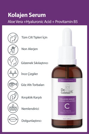 C Vitamini Ve Kolajen 2'li Bakım Serum Seti (ALEO VERA- PROVİTAMİN B5- HYALÜRONİK ASİT) (40 ML) - 6