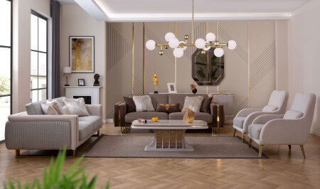 CaddeYıldız Gold Sofa Set V2 - 4