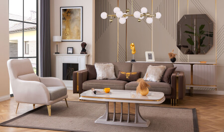 CaddeYıldız Gold Sofa Set V2 - 5