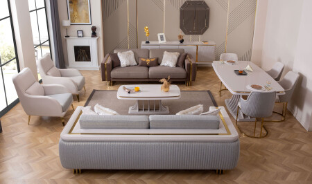 CaddeYıldız Gold Sofa Set V2 - 10