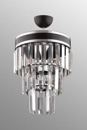 Çağla Single Black Three Floor Crystal Modern Lighting 1024 - 4