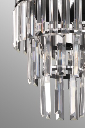 Çağla Single Black Three Floor Crystal Modern Lighting 1024 - 5