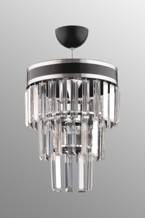 Çağla Single Black Three Floor Crystal Modern Lighting 1024 - 6