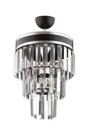 Çağla Single Black Three Floor Crystal Modern Lighting 1024 - 7