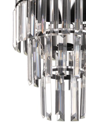 Çağla Single Black Three Floor Crystal Modern Lighting 1024 - 8