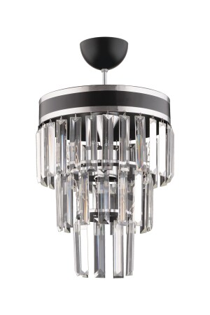 Çağla Single Black Three Floor Crystal Modern Lighting 1024 - 9