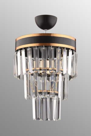 Çağla Single Black Three Floor Crystal Modern Lighting 1024 - 4