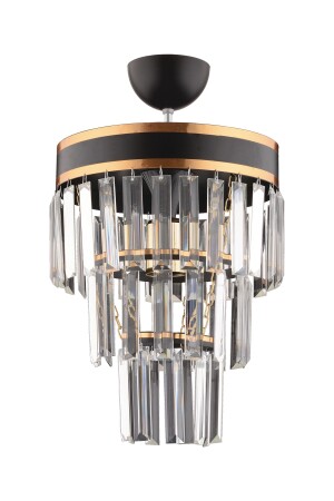 Çağla Single Black Three Floor Crystal Modern Lighting 1024 - 7