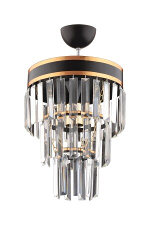 Çağla Single Black Three Floor Crystal Modern Lighting 1024 - 9