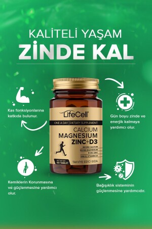 Calcium - Magnesium - Zinc - D3 - (KALSİYUM MAGNEZYUM ÇİNKO VE VİTAMİN D3) Takviye Edici Gıda - 4