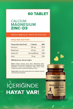 Calcium - Magnesium - Zinc - D3 - (KALSİYUM MAGNEZYUM ÇİNKO VE VİTAMİN D3) Takviye Edici Gıda - 5