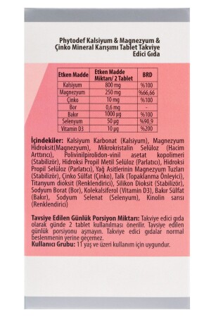 Calcium-Magnesium-Zink – 60 Tabletten (CALCIUM MAGNESİUM ZINC) - 5