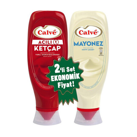 CALVE SET HOT KETCHUP 600GR & MAYONAISE 540 GR - 1