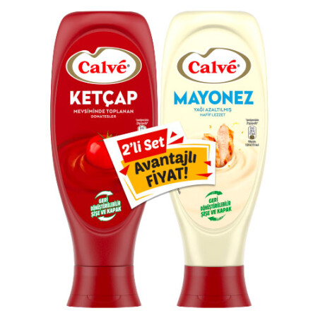 CALVE SET SWEET KETCHUP 600GR & MAYONAISE 540 GR SUPER ACTIE - 1