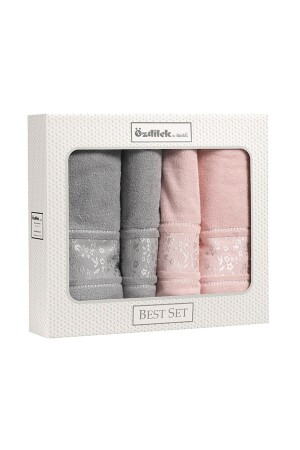 Camellia Best Set Hamam Takımı Gri Pembe Camellia Gri Pembe BestS - 4