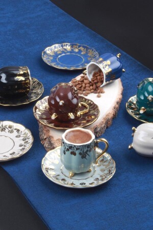 Camila Set mit 6 Porzellan-Kaffeetassen HXF-011658/12TY - 2