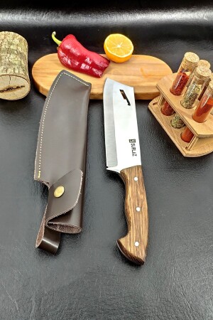 Camping Outdoor Messer Cleaver Edelstahl handgefertigt PRLZÇ4 - 2