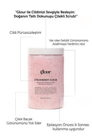 Canlandırcı ve Nemlendirici Çilek Özlü Scrub-Strawberry Scrub - 2