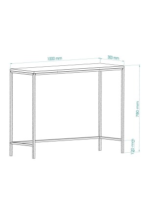 - Canvas Metal Dresuar Dekoratif Kahve Köşesi Konsol Siyah - Şeffaf Camlı - 6