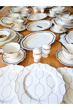 Canyon 140-teiliges Bone China-Geschirrset für 12 Personen, Gabel-Löffel-Set und Tischset-Set 0TR5180 - 6