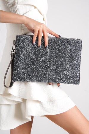 Capone Beaded Paris 220 Platinum Damen-Clutch 356-Z003-ETİ-220-001 - 4