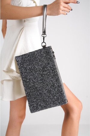 Capone Beaded Paris 220 Platinum Damen-Clutch 356-Z003-ETİ-220-001 - 5