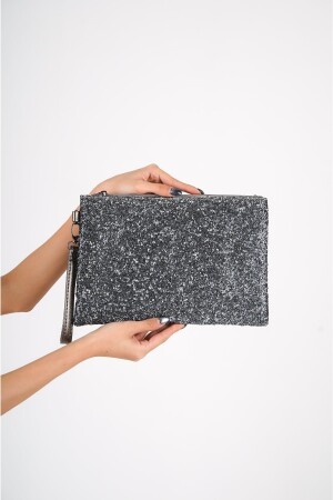 Capone Beaded Paris 220 Platinum Damen-Clutch 356-Z003-ETİ-220-001 - 7