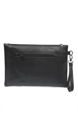 Capone Damen-Clutch aus Lackleder mit Krokodilmuster, Paris, Schwarz - 8