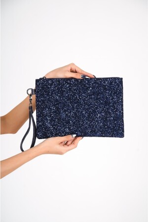 Capone Pailletten Paris 275 Marineblaue Damen-Clutch 356-Z003-CAM-275-001 - 6