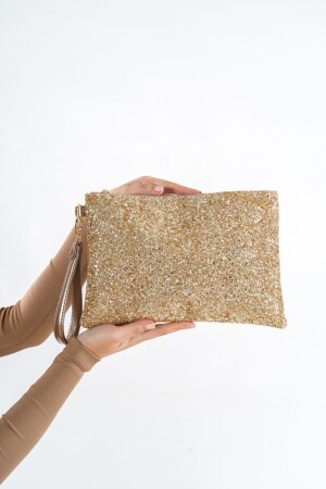 Capone Paillettenbesetzte Paris 220 Gold Damen-Clutch - 9