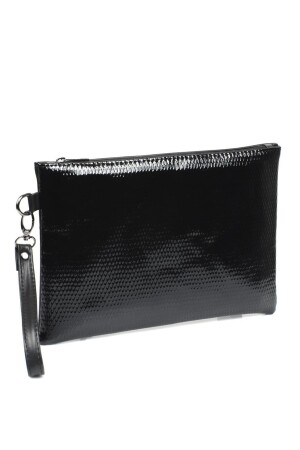 Capone Rugan Yılan Desenli Paris Siyah Kadın Clutch Çanta 356-Z003-RPT-01-0001 - 4