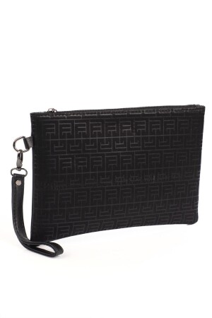 Capone Saten Labirent Desenli Paris Kadın Clutch Çanta 356-Z003-SVL-01-0001 - 7