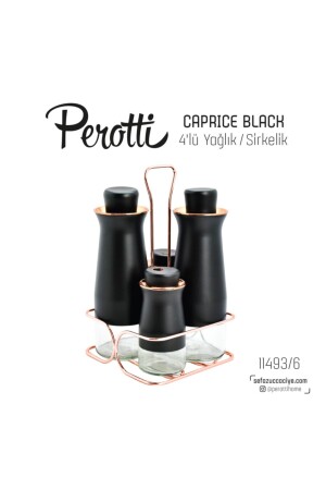 Caprice Black 4'lü Yağlık Sirkelik Seti 11493 - 2