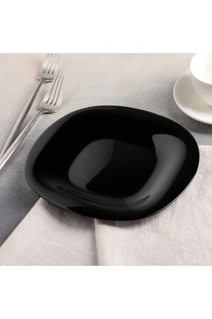 Carine Tempered Black 24-teiliges Tafelservice. 27cm. Service & 21 cm. Essen & 19 cm. süß & 12cm. Suppe MADAME LUDA HOME COLLECTION - 9