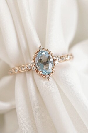 Carly Vintage Aquamarin-Ring - 3