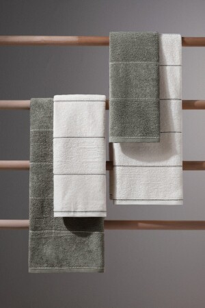 Carmine Set Olive Extra Soft Modern Cotton 50x90 70x140 cm Badetuch-Set H00007 - 5