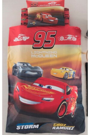 Cars Mcqueen Einzel-Bettbezug-Set für Kinder, lizenziert von Disney. zdlk208 - 2